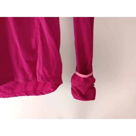 Nike Dri-Fit Running  Women's Fuchsia  Pink Hooded Pullover Activewear  Top Sz M - Picture 2 of 11